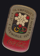 61161 - Pin's..Coca-Cola.Jeux Olympiques.Grenoble.. - Coca-Cola