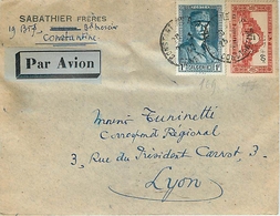 ORAN - ALGERIE - LETTRE - 1942 - Vers FRANCE -  CACHETS "CONSTANTINE" Sur N°168 Et 167 - Lettres & Documents