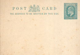 Gran Bretaña  Año 1902 Entero Postal  No Circulado Eduardo VII Halfpenny - Neufs