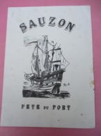 Programme/ Fête Du Port De SAUZON/ Belle Île/Comité Des Fêtes Et Soc Nautique De Sauzon/ 1977     PROG249 - Programmes