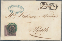 Baden - Marken Und Briefe: 1851, Ziffern 9 Kr. Auf Rötlichkarmin Auf Faltumschlag Mit GRÜNEM Nr.-St. - Otros & Sin Clasificación