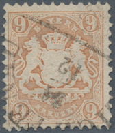 Bayern - Marken Und Briefe: 1873, Wappen 9 Kr. Braunorange Mit Wasserzeichen X Mit HK "...TENAU 11/1 - Altri & Non Classificati