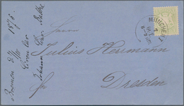 Bayern - Marken Und Briefe: 1874, Wappen 1 Kr. In C-Farbe Mattgrün Mit Wasserzeichen 2 (weite Wellen - Other & Unclassified