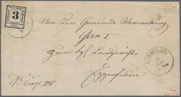 Bayern - Portomarken: 1870 Portomarke 3 Kr. Gezähnt Mit Wasserzeichen X (enge Rauten) Auf Orts-Brief - Autres & Non Classés