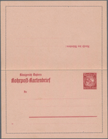 Bayern - Ganzsachen: 1914. RARITÄT - Rohrpost-Ganzsache Von Bayern. Rohrpost-Kartenbrief 30 Pf Hupp' - Otros & Sin Clasificación