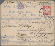 Bayern - Postanweisungen: 1891, 10 Pf Postanweisungsganzsache "An Soldaten" über Den Betrag Von 5 Ma - Sonstige & Ohne Zuordnung