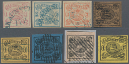 Braunschweig - Marken Und Briefe: 1852/1861, Acht Gestempelte Werte, Farbfrisch Und Allseits Voll- B - Brunswick
