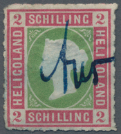 Helgoland - Marken Und Briefe: 1867, 2 S Lilakarmin/dunkelgelblichgrün, Durchstochen, Mit Blauer Han - Helgoland