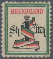 Helgoland - Marken Und Briefe: 1879, Probedruck 1 Sh/1 M Gezähnt L 11½, Ungebraucht Mit Echter Gummi - Heligoland