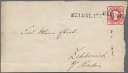 Helgoland - Ganzsachen: 1875, 1½ P./10 Pfg. Ganzsachenumschlag Bedarfsgebraucht Doppelt Abgeschlagen - Helgoland