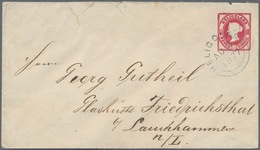 Helgoland - Ganzsachen: 1875, 1½ P./10 Pfg. Ganzsachenumschlag Bedarfsgebraucht Mit Rundstempel Type - Héligoland