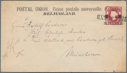 Helgoland - Ganzsachen: 1879, GA-Umschlag Mit Aufdruck "2½ PENCE 10 PFENNIG" Auf 1½ P / 10 Pf Mit La - Heligoland