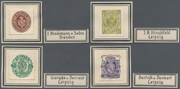 Sachsen - Besonderheiten: 1859, 16 Verschiedene Entwürfe Von Briefmarken Und GA-Wertstempeln Der Ver - Saxony