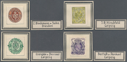 Sachsen - Besonderheiten: 1859, 16 Verschiedene Entwürfe Von Briefmarken Und GA-Wertstempeln Der Ver - Saxe