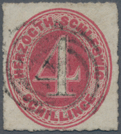 Schleswig-Holstein - Marken Und Briefe: 1864, 4 S Karminrot Sauber Und Zentrisch Entwertet Mit Dän. - Sonstige & Ohne Zuordnung