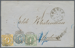 Thurn & Taxis - Marken Und Briefe: 1861, 13 Kreuzer-Frankatur, Bestehend Aus 1 Kr. (senkrechter Bug) - Other & Unclassified