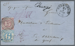 Thurn & Taxis - Marken Und Briefe: 1866, 21-Kreuzer-Frankatur In Die Schweiz, Charge-Brief, Frankier - Sonstige & Ohne Zuordnung