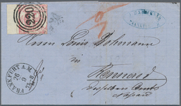 Thurn & Taxis - Marken Und Briefe: 1865, 3 Kreuzer Karminrot, Durchstochen, Rechtes Randstück, Am Ob - Other & Unclassified
