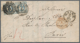 Thurn & Taxis - Marken Und Briefe: 1866, 12 Kreuzer-Frankatur, Bestehend Aus Einem Waagerechtem Paar - Altri & Non Classificati