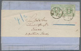 Thurn & Taxis - Marken Und Briefe: 1866, 2-Kreuzer-Frankatur In Die Schweiz, Bestehend Aus 1 Kr. Grü - Otros & Sin Clasificación