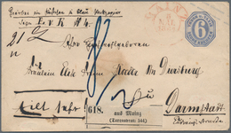Thurn & Taxis - Ganzsachen: 1864, 6 Kr. Ultramarin, Kleinformat, Als Fahrpost-Begleitbrief Verwendet - Autres & Non Classés