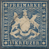 Württemberg - Marken Und Briefe: 1860, 18 Kreuzer Sauber Gestempelt, Vollrandig Und Farbfrisch, Etwa - Andere & Zonder Classificatie