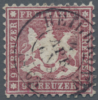 Württemberg - Marken Und Briefe: 1862, 9 Kreuzer Dunkelrotkarmin Sauber Und Zentral Entwertet Mit K1 - Sonstige & Ohne Zuordnung
