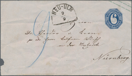 Württemberg - Ganzsachen: 1863, Ganzsachenumschlag 6 Kr. Dunkelblau (Mängel) Aufgegeben In Neu-Ulm M - Sonstige & Ohne Zuordnung
