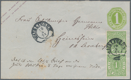 Württemberg - Ganzsachen: 1865/1875, Einmalige Zusammenstellung Von 4 Verschiedenen Ausgaben Auf Dem - Sonstige & Ohne Zuordnung