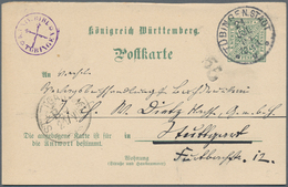 Württemberg - Ganzsachen: 1904. Fragekarte 5 Pf Grün. Gebraucht Von "Tübingen.Stadt 21.7.04" Nach St - Other & Unclassified