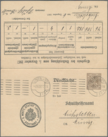 Württemberg - Ganzsachen: 1917. Dienst-Doppelkarte 3 Pf Braun + 7½ Pf Orange "Volkszählung 1917". Ge - Other & Unclassified