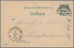 Württemberg - Bahnpost: RISSTISSEN 8/9 (1901) Sehr Seltener Segmentstempel Außergewöhnlich Spät Verw - Sonstige & Ohne Zuordnung