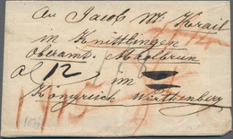 Württemberg - Besonderheiten: 1836, "KNITTLINGEN Oberamt Maulbrun" Hanschr. Auf Austax. Faltbriefhül - Sonstige & Ohne Zuordnung