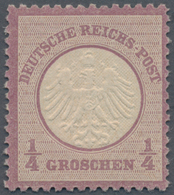 Deutsches Reich - Brustschild: 1872, 1/4 Groschen Violett Kleiner Schild, Einwandfrei Postfrisch, Di - Neufs
