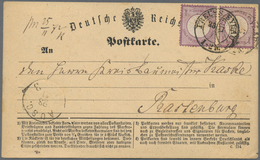 Deutsches Reich - Brustschild: 1872. MeF Aus 2x ¼ Groschen (kl. Schild), Dabei Eine Marke Mit Dem Se - Unused Stamps