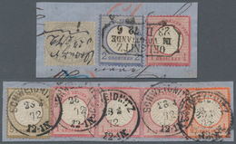 Deutsches Reich - Brustschild: 1872, 1 Gr Karmin Kleiner Schild Im Waager. 4er-Streifen MiF Mit 5 Gr - Unused Stamps