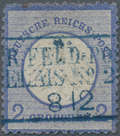 Deutsches Reich - Brustschild: 1872 Kleiner Schild 2 Gr Blau Mit Blauem Ra3 "K:PR:FELD-POST-RELAIS N - Unused Stamps