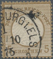 Deutsches Reich - Brustschild: 1872, Kleiner Schild 5 Gr Ockerbraun Sehr Späte Aufbrauchsverwendung - Ungebraucht