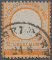 Deutsches Reich - Brustschild: 1872, Kleiner Schild ½ Gr. Orange Mit Starker Waagrechter Verzähnung - Unused Stamps