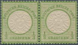 Deutsches Reich - Brustschild: 1872, 1/3 Gr. Großer Schild, Farbfrisches Waagerechtes Paar In Guter - Ongebruikt