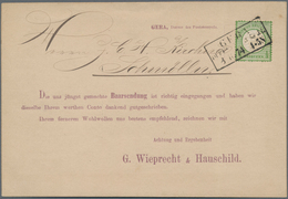 Deutsches Reich - Brustschild: 1872, Großer Schild 1/3 Gr. (dunkel)grün Auf Vordruck-Karte Mit Ra2 " - Unused Stamps