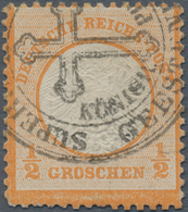 Deutsches Reich - Brustschild: 1872 Großer Schild ½ Gr. Orange Mit Seltenem KIRCHEN-SIEGELSTEMPEL "S - Nuevos