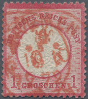 Deutsches Reich - Brustschild: 1872, Kl. Schild 1 Gr. Brfst. Mit SELTENEM ROTEM FRANCO-K1 "BREMEN F - Ungebraucht