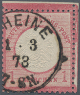 Deutsches Reich - Brustschild: 1872, Großer Schild 1Gr. Karmin Vom Rechtem Oberem Eckrand Und Platte - Unused Stamps