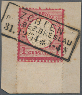 Deutsches Reich - Brustschild: 1872, Großer Schild 1 Gr. Karmin Mit 14 Mm Unterrand Und Groschen-Let - Unused Stamps