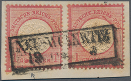 Deutsches Reich - Brustschild: 1872, Großer Schild 1 Gr. Karmin Mit Plattenfehler: Beule Am Kreis Un - Unused Stamps