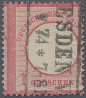 Deutsches Reich - Brustschild: 1872, Großer Schild 1 Gr. Karminrosa Mit Starker Senkrechter Verzähnu - Unused Stamps