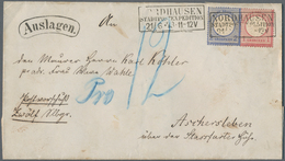 Deutsches Reich - Brustschild: 1872, Großer Schild 1 Gr Und 2 Gr Auf "Auslagen"-Brief Von Nordhausen - Unused Stamps