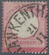 Deutsches Reich - Brustschild: 1872, Großer Schild 3 Kr. Karmin Mit BAYERN-Halbkreistempel "FRANKENT - Unused Stamps