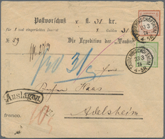 Deutsches Reich - Brustschild: 1872, Großer Schild 9 Kr. Rotbraun Und 1 Kr Hellgrün Auf Vordruck-Pos - Unused Stamps